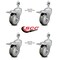 Service Caster 4 Inch Gray Polyurethane Swivel 12mm Stem Caster Set with Total Lock Brake SCC-TSTTL20S414-PPUB-M1215-4 - alternate 3